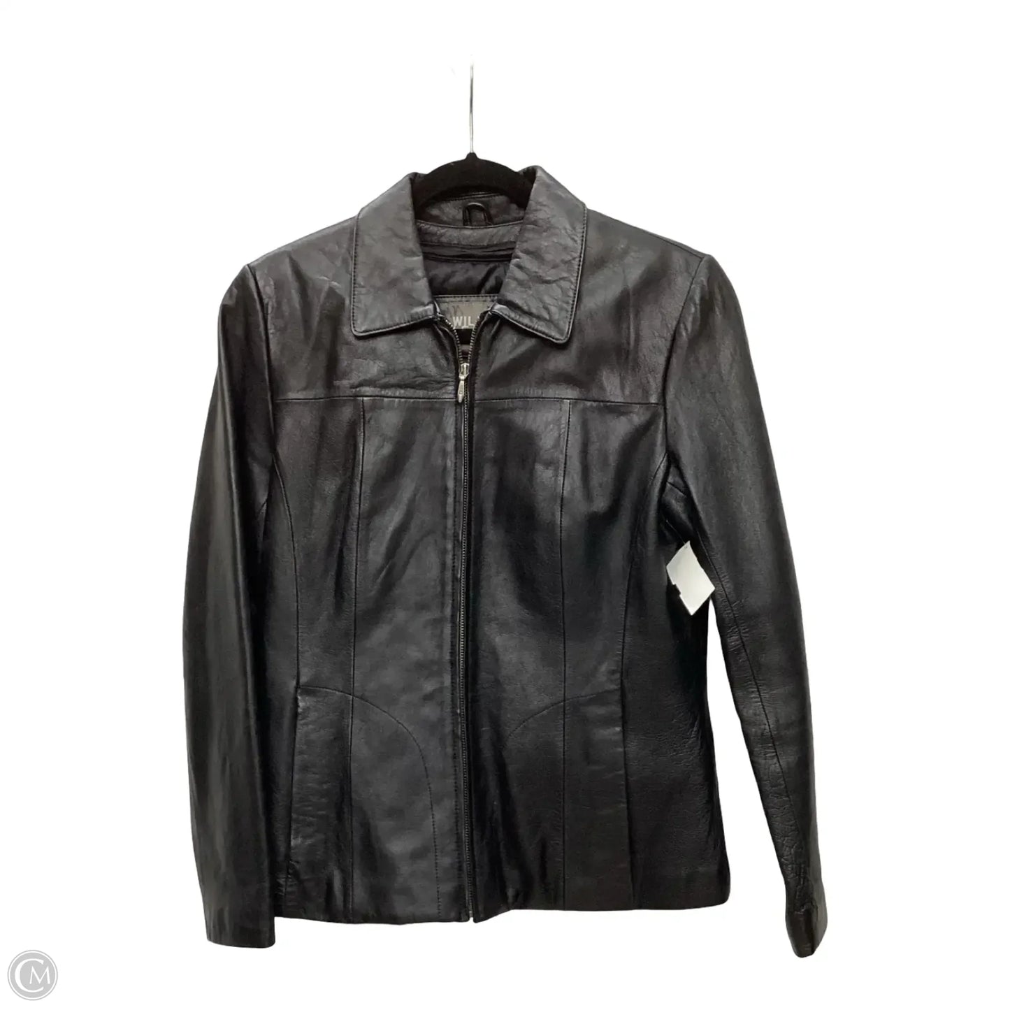 Jacket Leather By Wilsons Leather In Black, Size: S