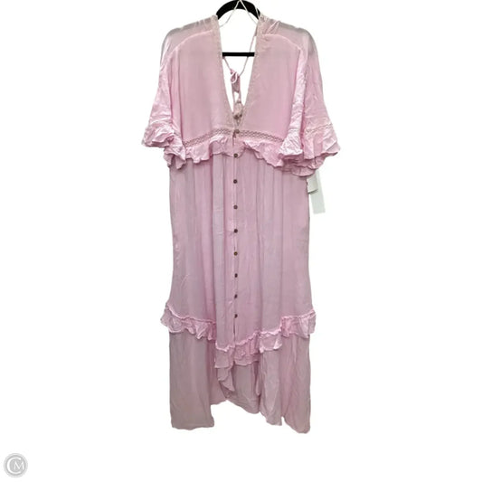 Dress Casual Midi By Free People In Pink, Size: Xs