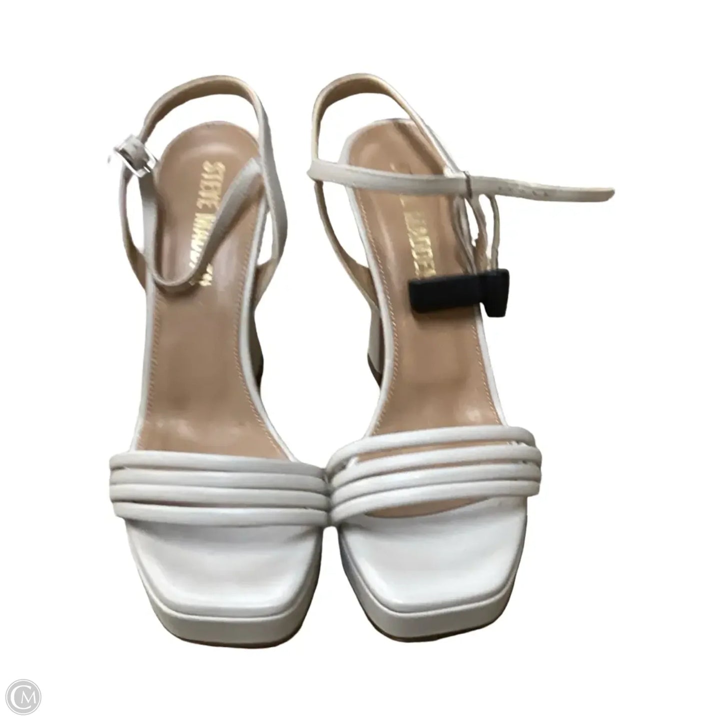 Sandals Heels Block By Steve Madden In Tan, Size: 7.5