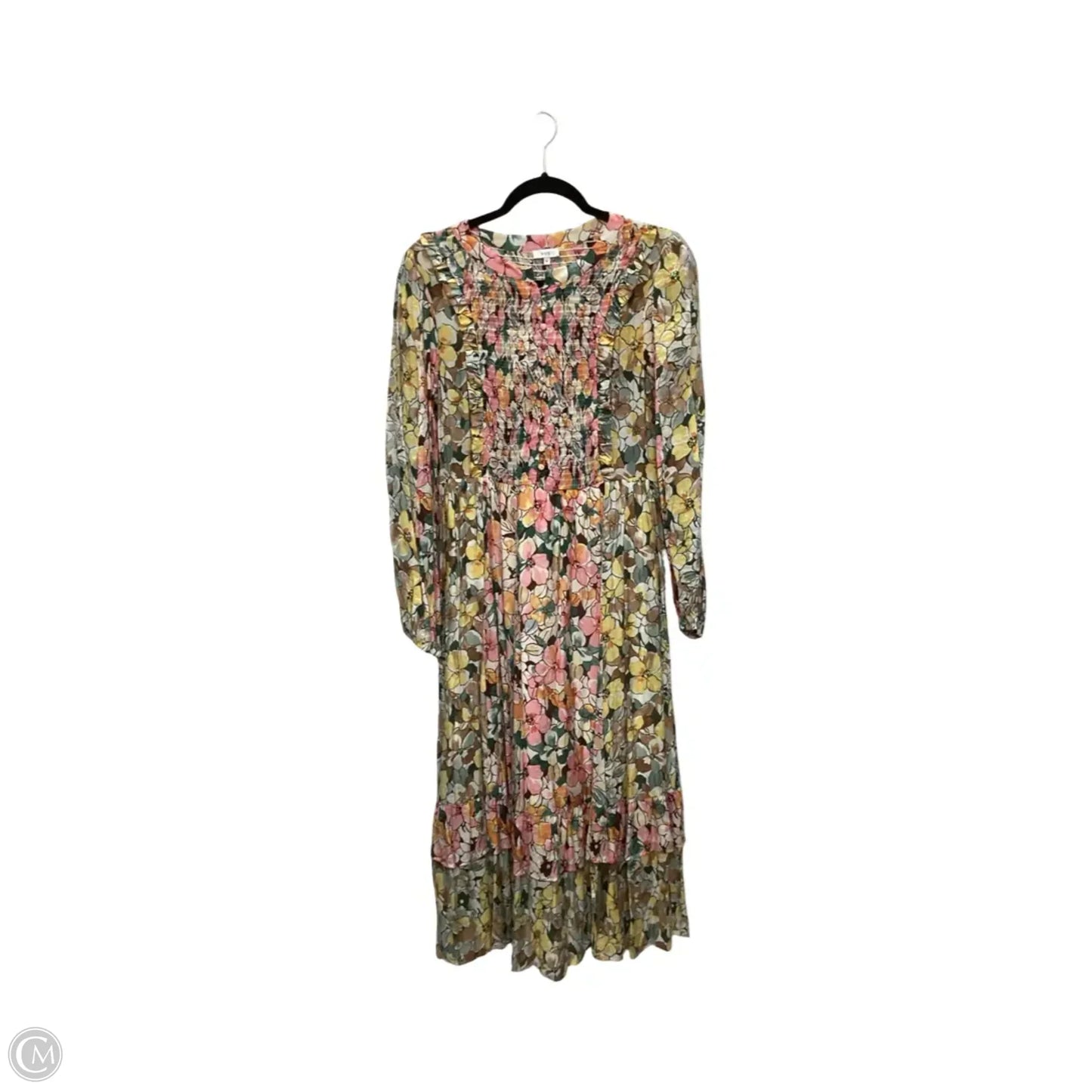 Dress Casual Midi By Voy In Floral Print, Size: M