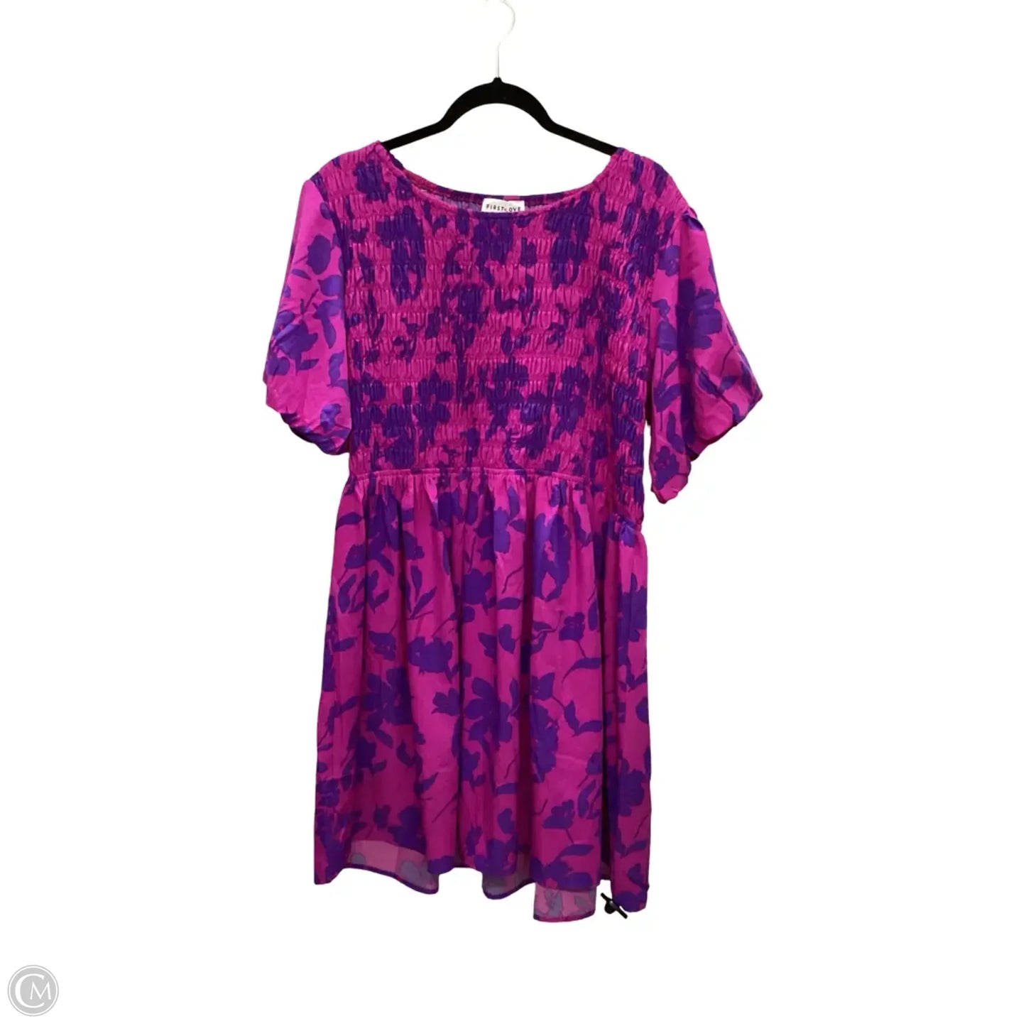 Dress Casual Short By First Love In Pink & Purple, Size: 3x