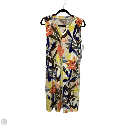 Dress Casual Midi By Chicos In Multi-colored, Size: 0