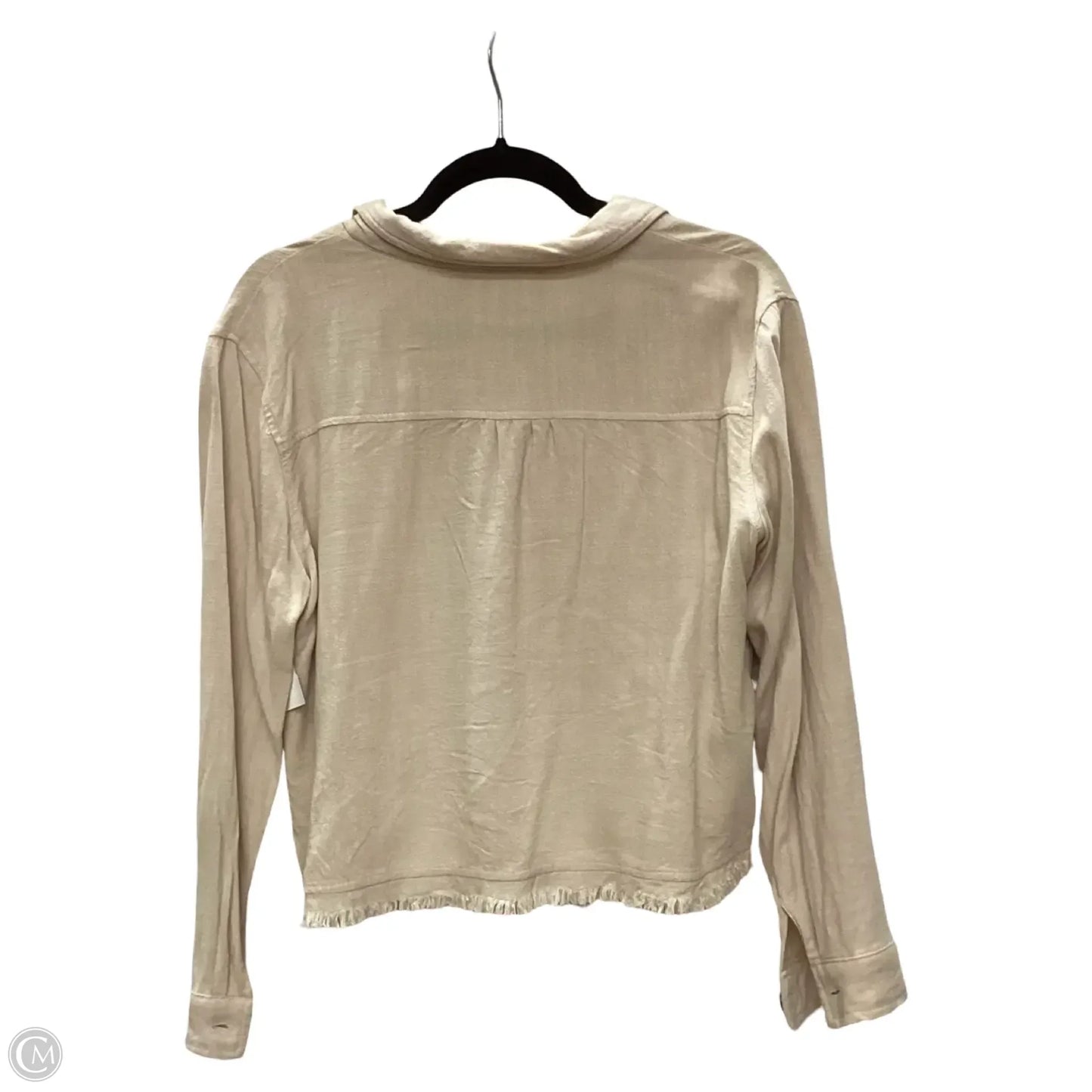 Jacket Shirt By Promesa In Tan, Size: S