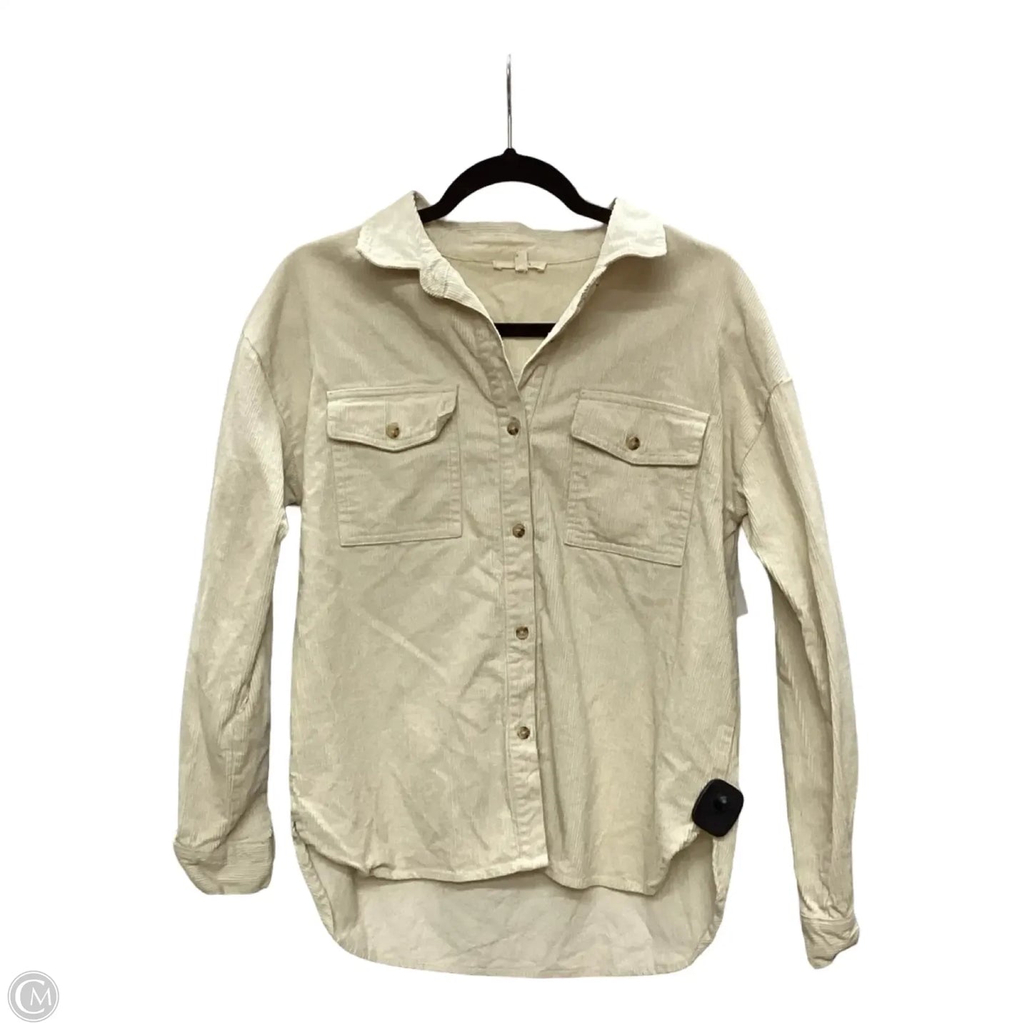 Jacket Shirt By Copper Key In Tan, Size: S