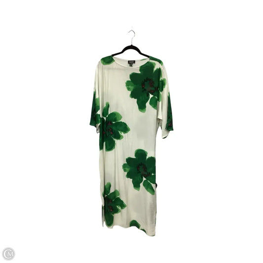 Dress Casual Maxi By Gigio In Green & White, Size: S
