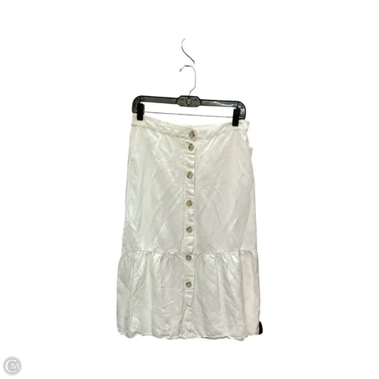 Skirt Midi By Loft In White, Size: S
