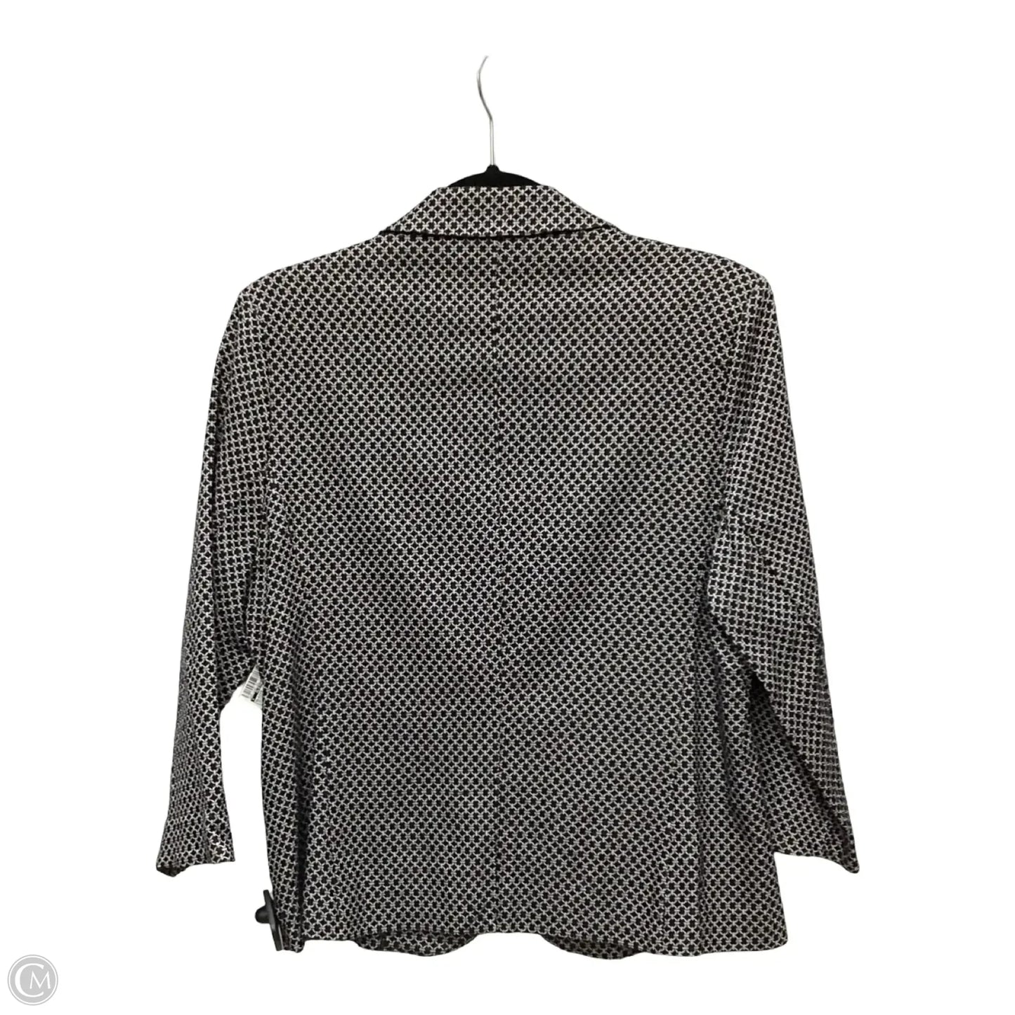 Blazer By Clothes Mentor In Black & Cream, Size: L