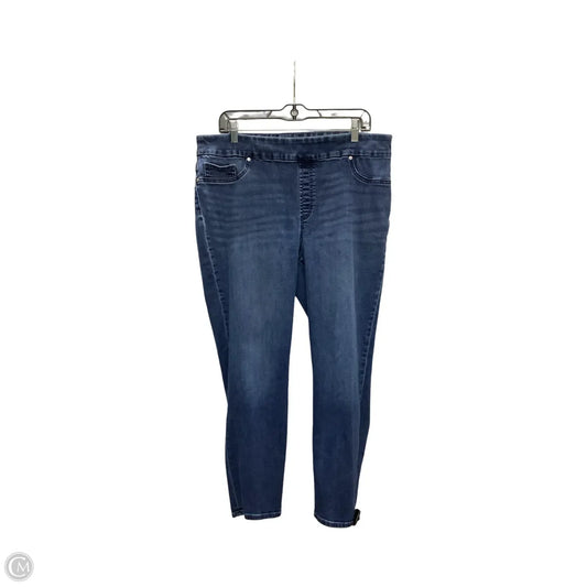 Jeans Cropped By Chicos In Blue Denim, Size: L