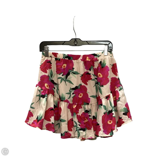 Skirt Mini & Short By Tcec In Floral Print, Size: M