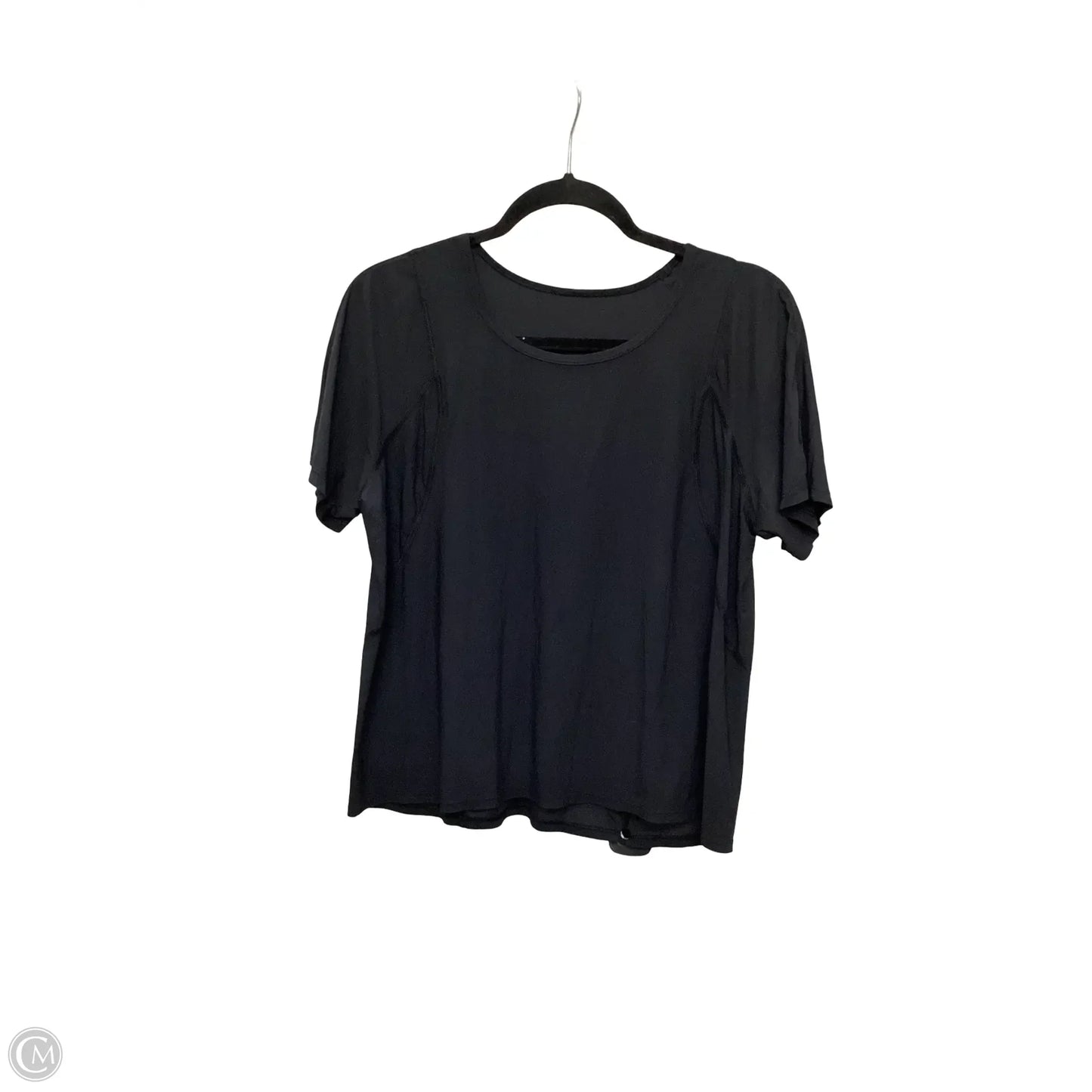 Athletic Top Short Sleeve By Lululemon In Black, Size: 6