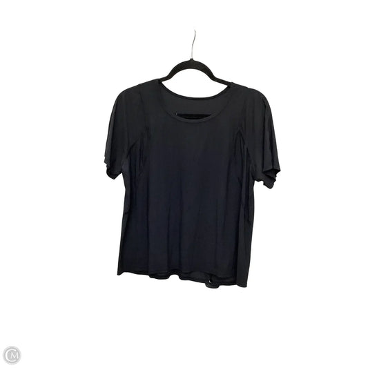 Athletic Top Short Sleeve By Lululemon In Black, Size: 6