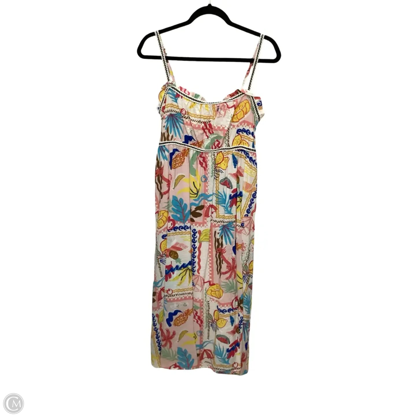 Dress Casual Midi By Blu Pepper In Tropical Print, Size: L