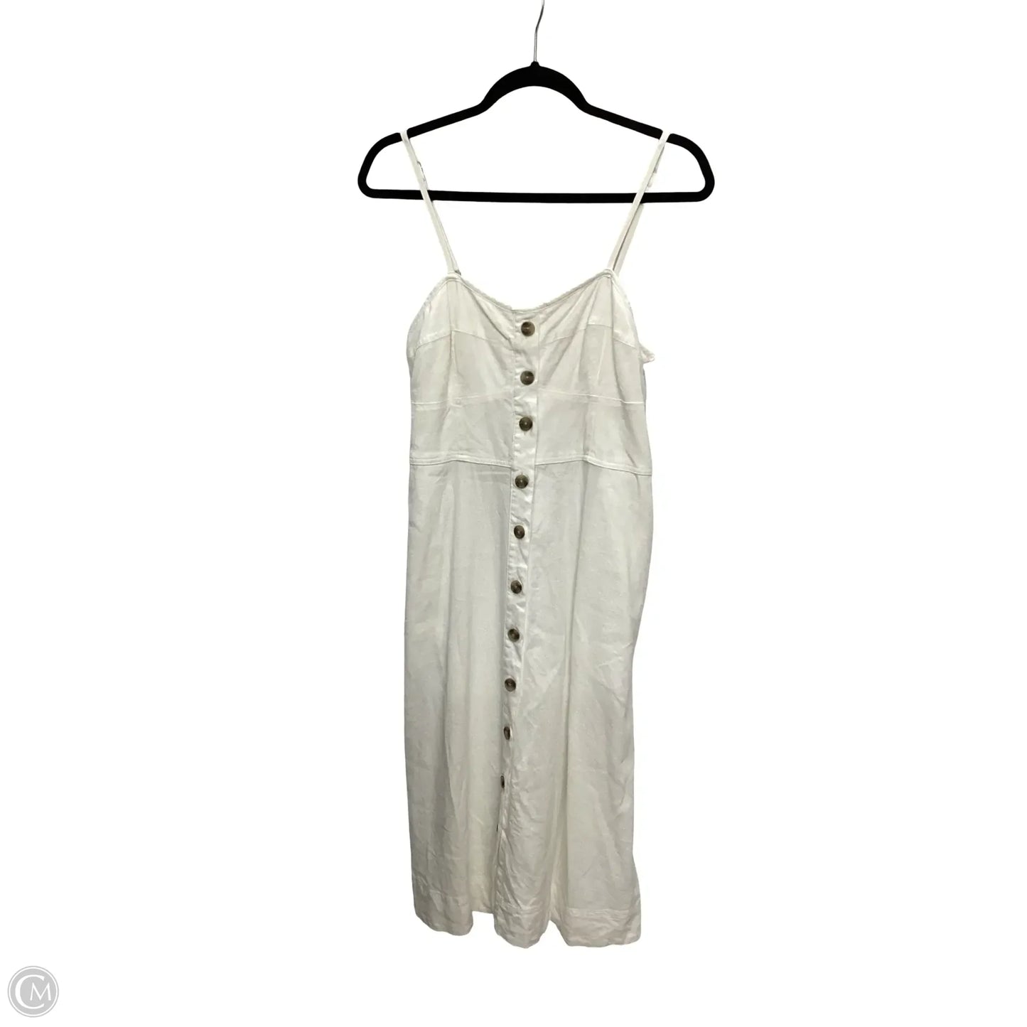 Dress Casual Midi By Universal Thread In White Denim, Size: L