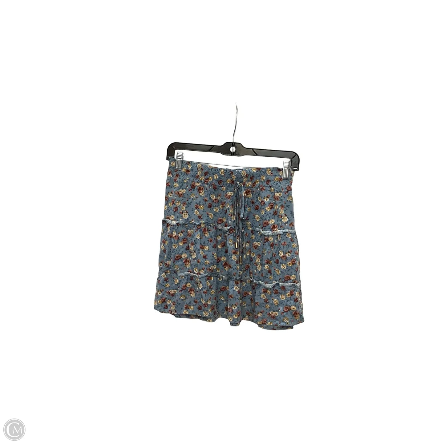 Skirt Mini & Short By INDIGO RISING In Floral Print, Size: L