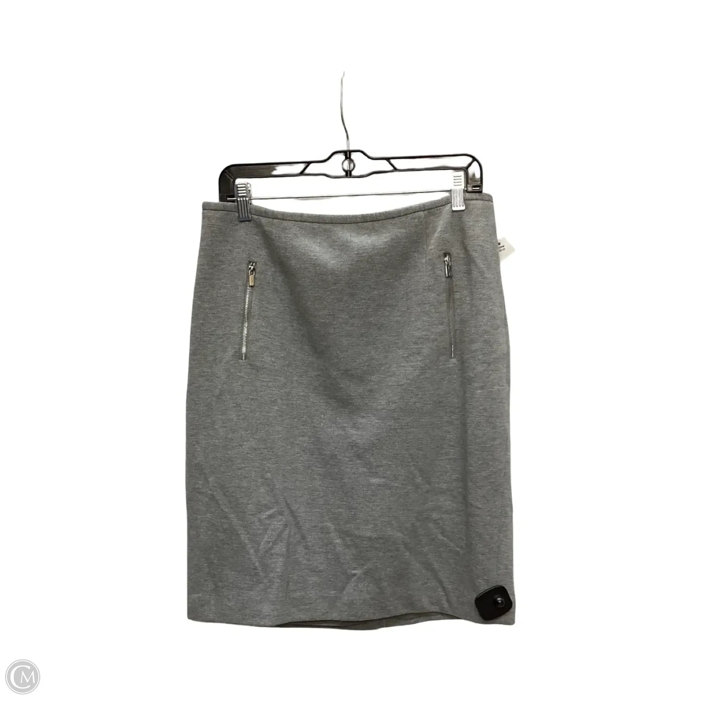 Skirt Midi By Calvin Klein In Grey, Size: 10
