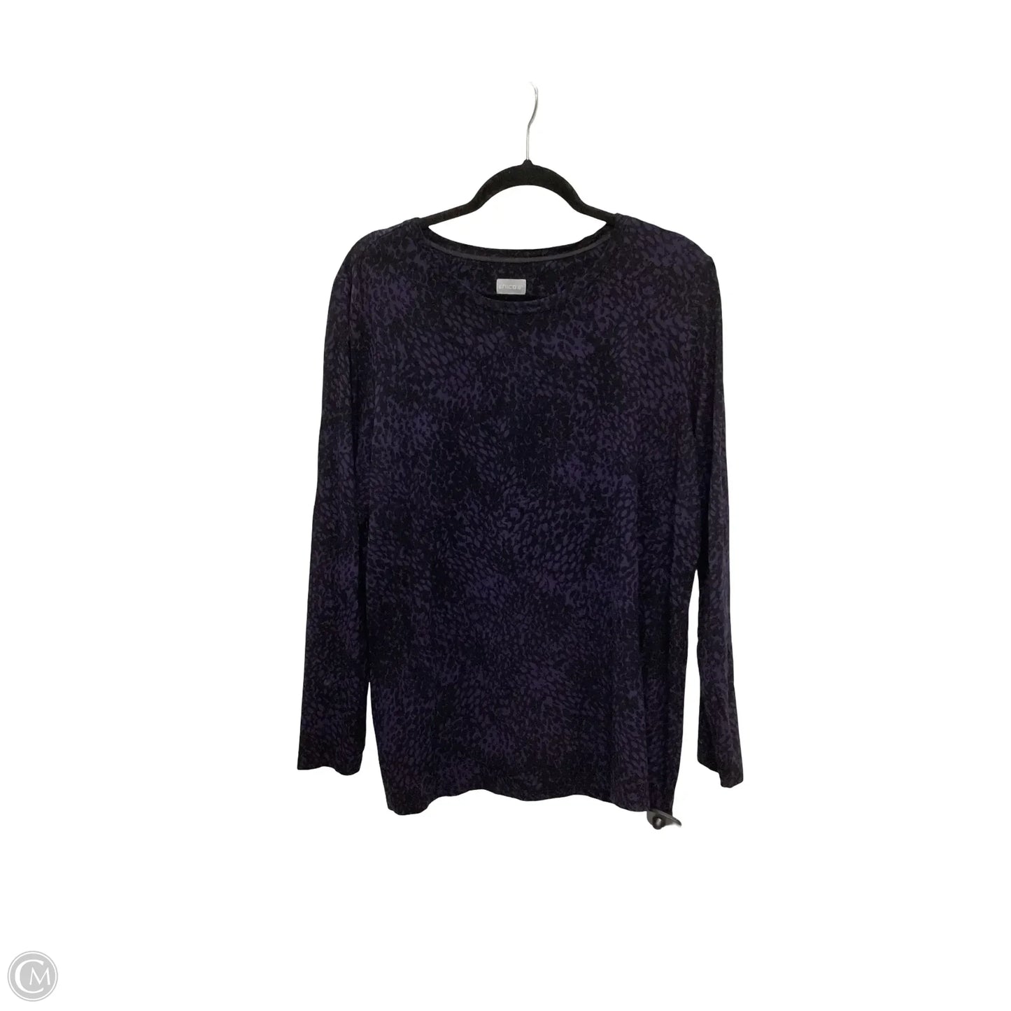 Blouse Long Sleeve By Chicos In Purple, Size: Xl