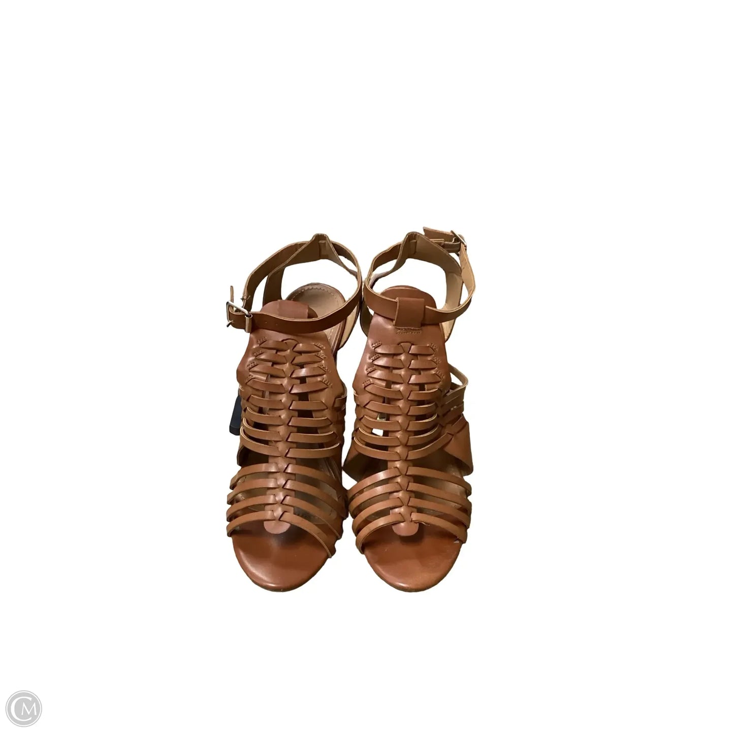 Sandals Heels Block By Bamboo In Tan, Size: 10