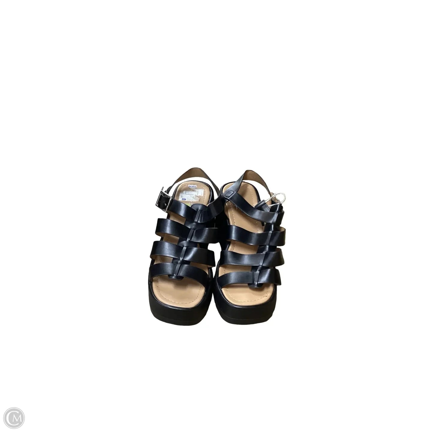Sandals Heels Platform By Soda In Black, Size: 9