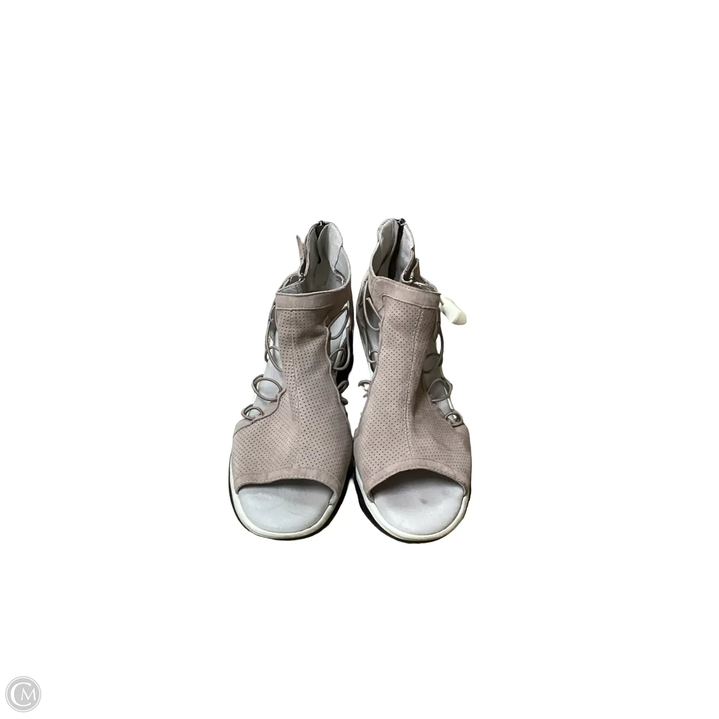 Sandals Heels Wedge By Jambu In Grey, Size: 11