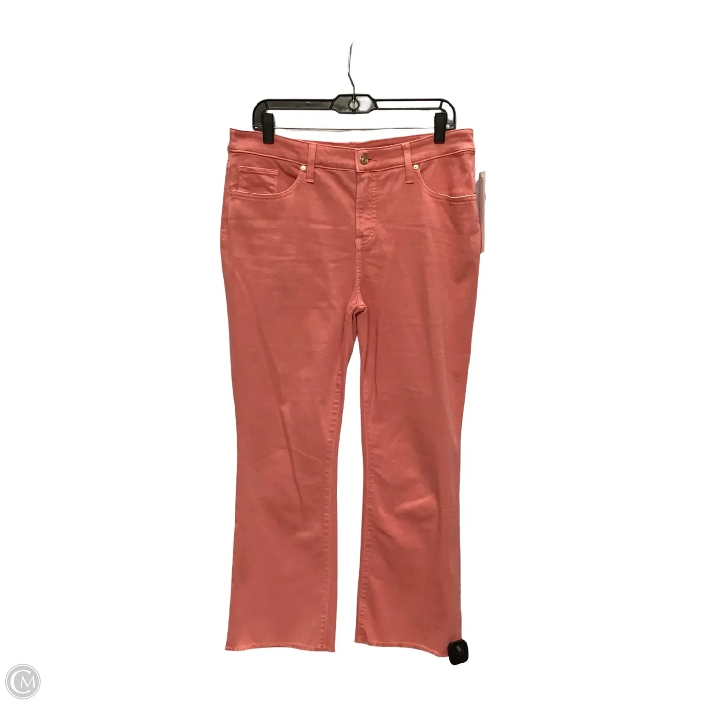Jeans Cropped By Chicos In Orange Denim, Size: M