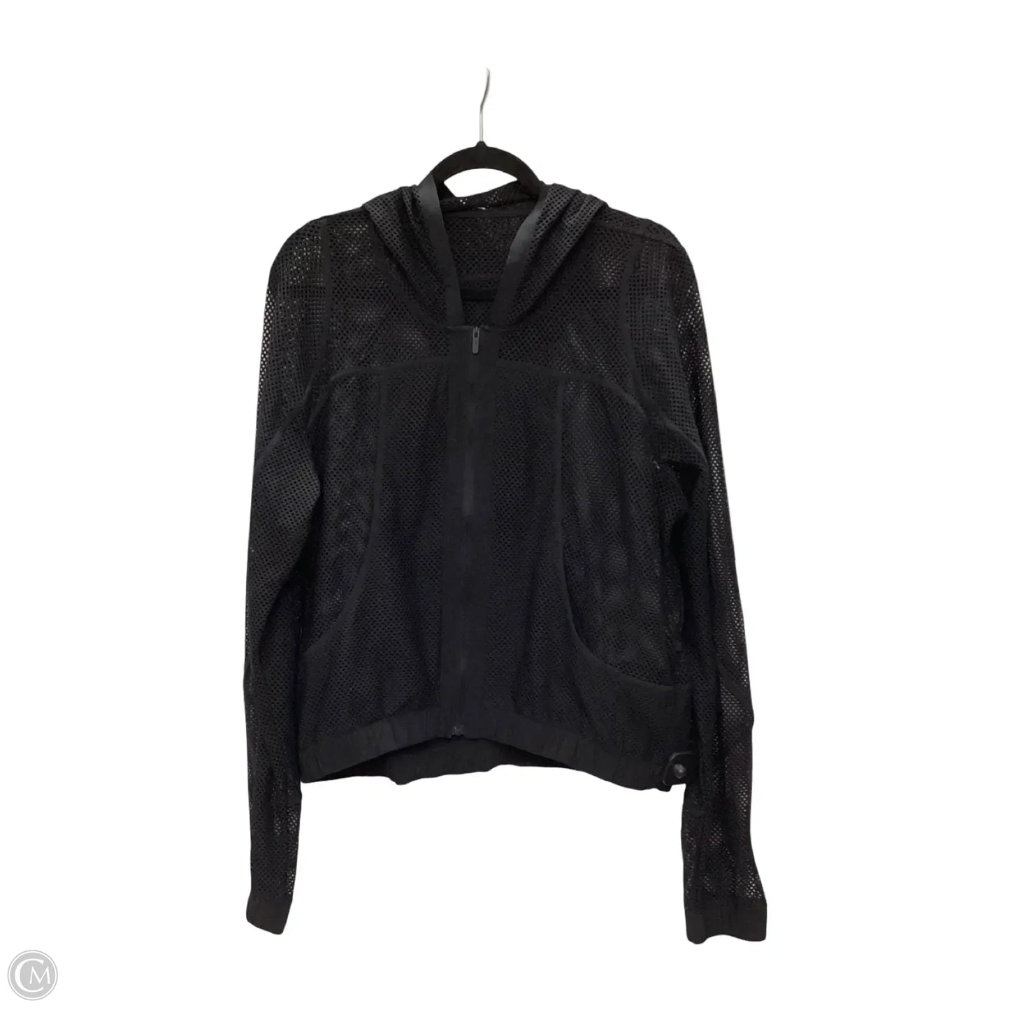 Athletic Jacket By Lululemon In Black, Size: 10