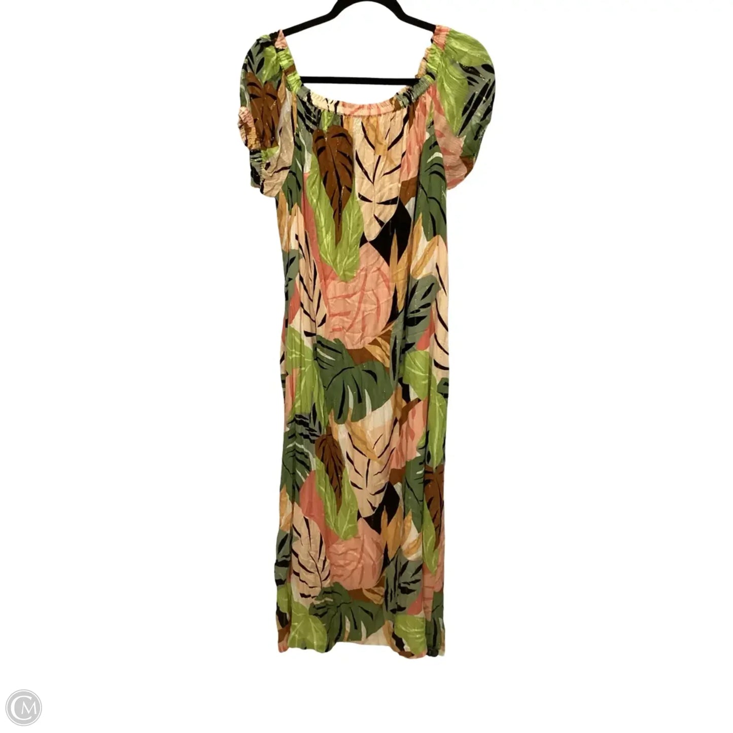 Dress Casual Midi By Loft In Tropical Print, Size: L