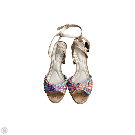 Sandals Heels Block By Jessica Simpson In Multi-colored, Size: 7