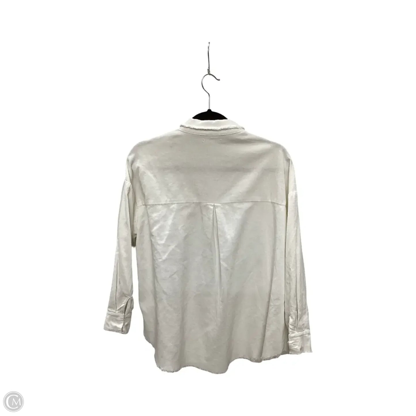 Jacket Shirt By Baevely In White, Size: S