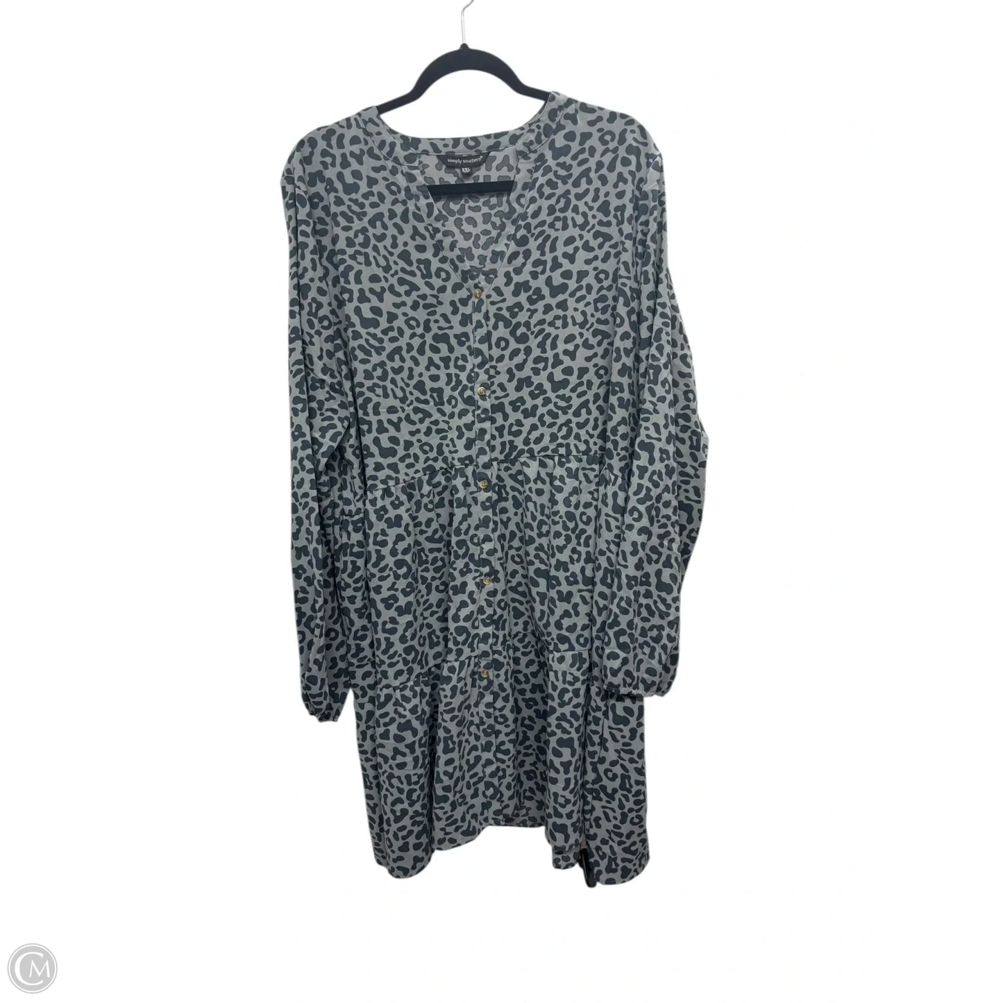 Dress Casual Midi By Simply Southern In Animal Print, Size: Xxl