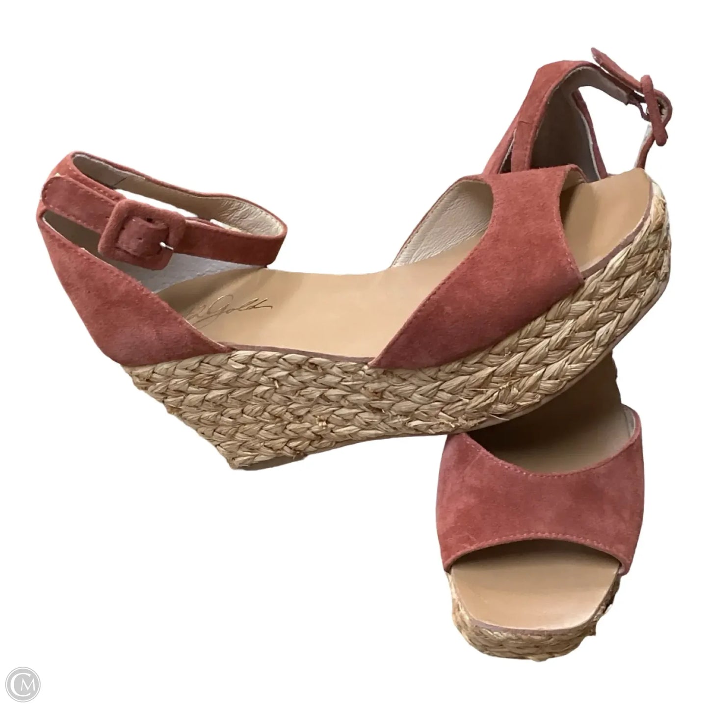 Sandals Heels Wedge By Clothes Mentor In Red, Size: 8