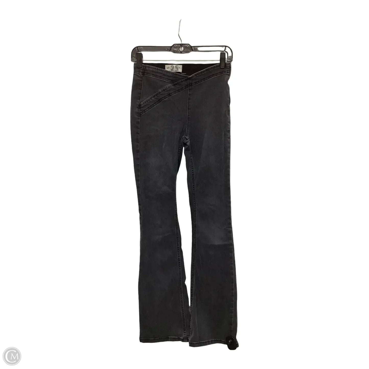 Jeans Flared By Free People In Black Denim, Size: 2