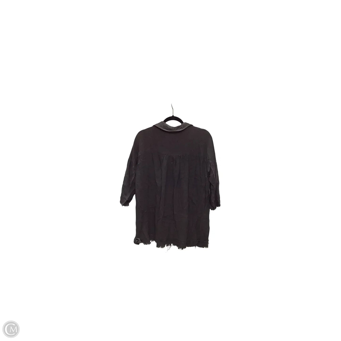 Blouse Short Sleeve By Umgee In Grey, Size: S