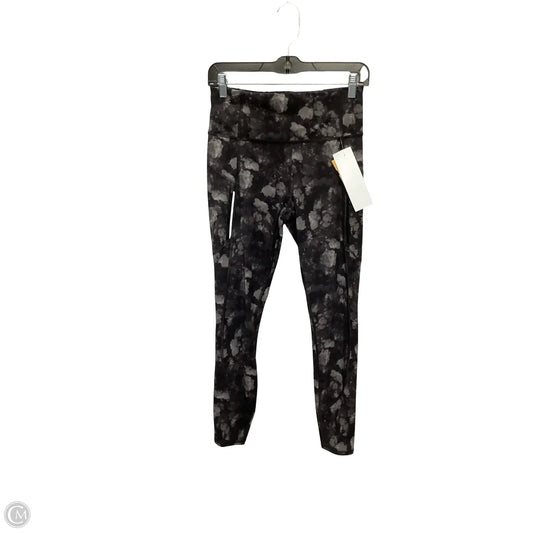 Athletic Leggings By Athleta In Black & Grey, Size: S
