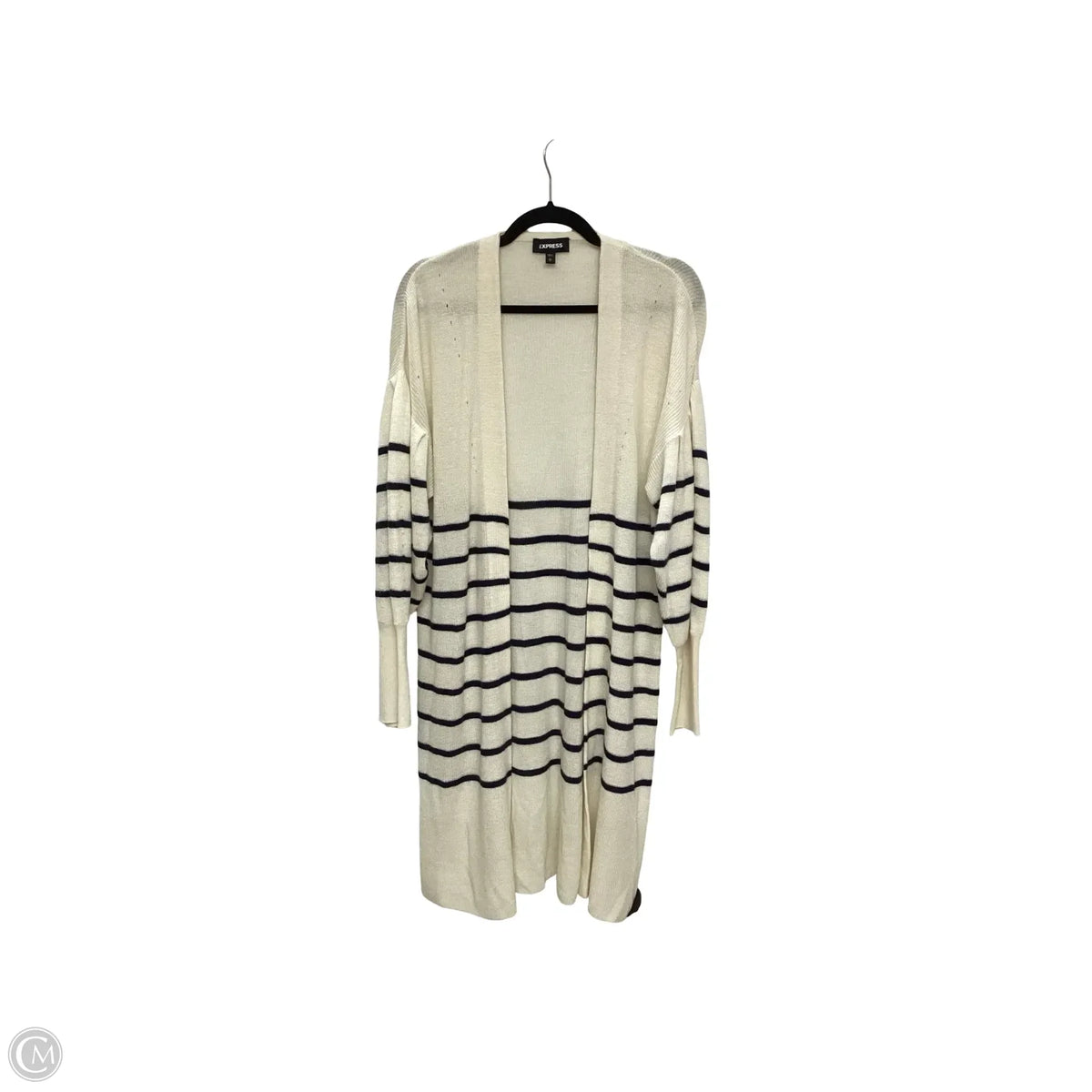 Cardigan By Express In Striped Pattern, Size: M