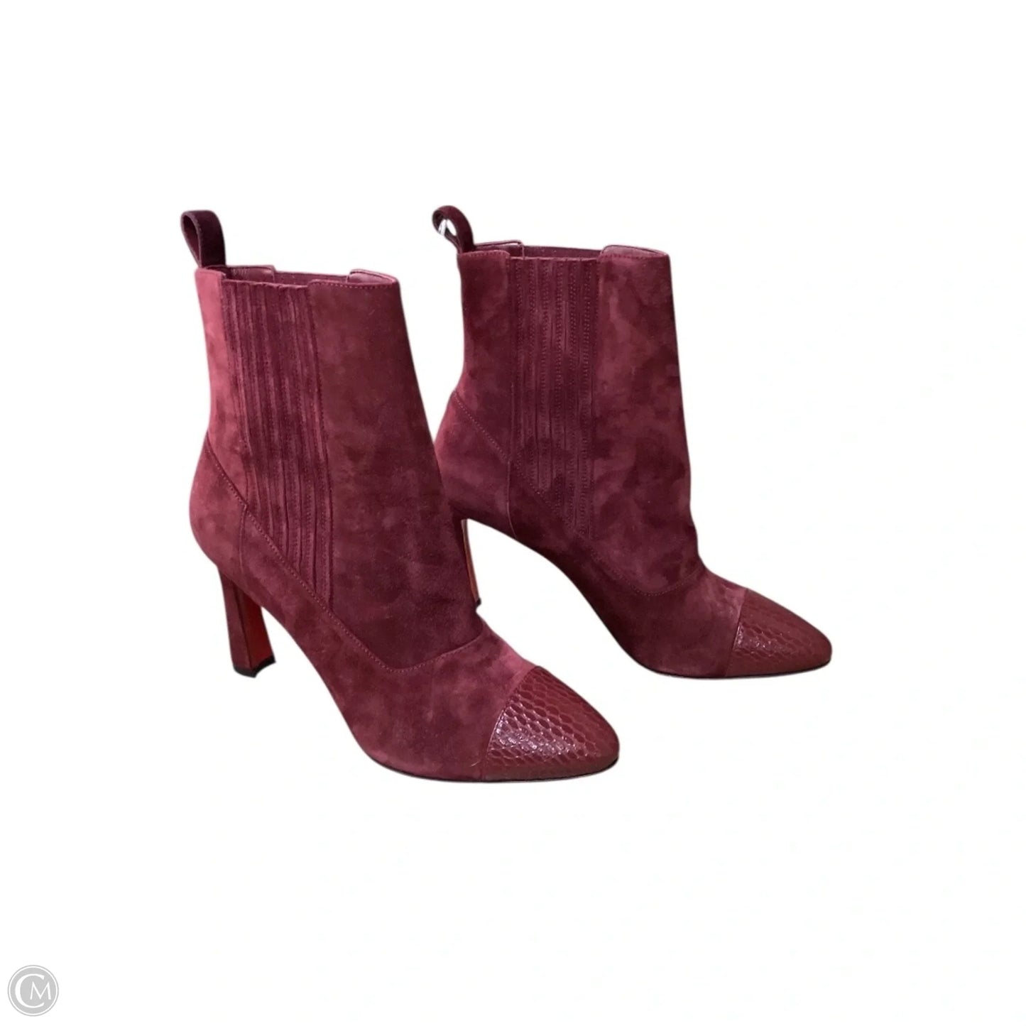 Boots Luxury Designer By Christian Louboutin In Red, Size: 6.5