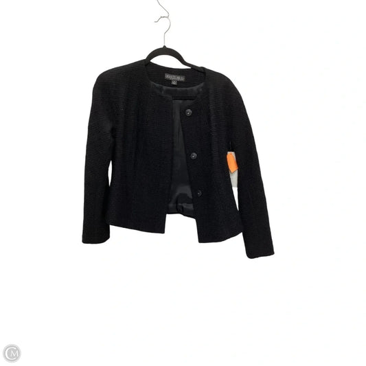 Blazer Designer By Lafayette 148 In Black, Size: 4