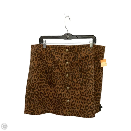 Skirt Mini & Short By Impressions In Animal Print, Size: 2x