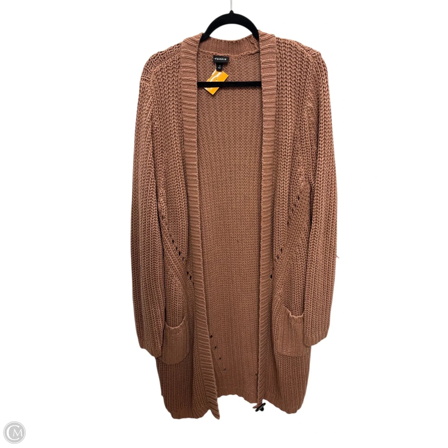 Sweater Cardigan By Torrid In Brown, Size: 3x