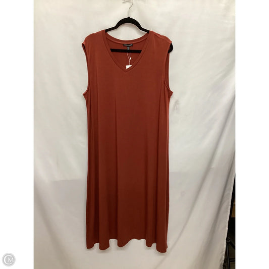 Dress Casual Midi By Eileen Fisher In Orange, Size: Xl