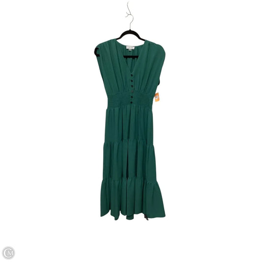 Dress Casual Midi By Calvin Klein In Green, Size: 4