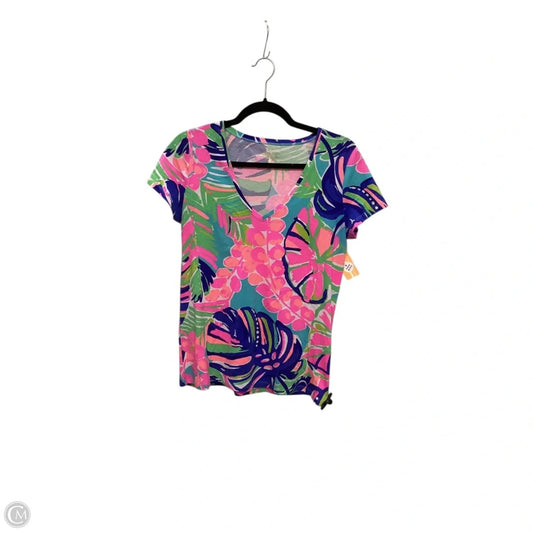 Top Short Sleeve Designer By Lilly Pulitzer In Multi-colored, Size: M