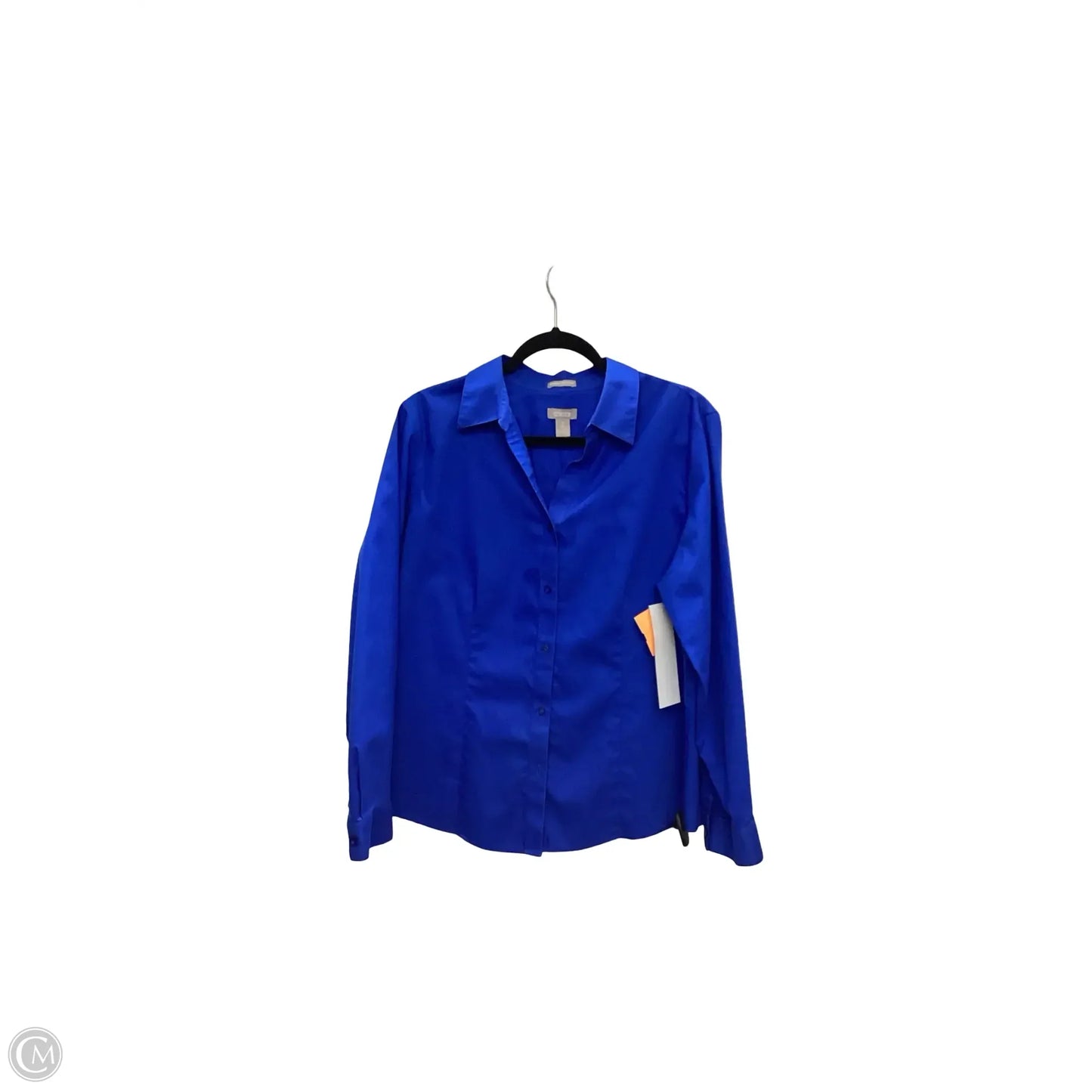 Blouse 3/4 Sleeve By Chicos In Blue, Size: 2