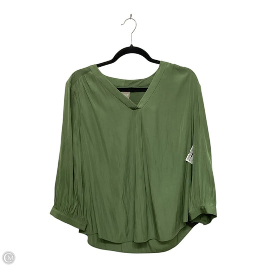 Top Long Sleeve By Chicos In Green, Size: M