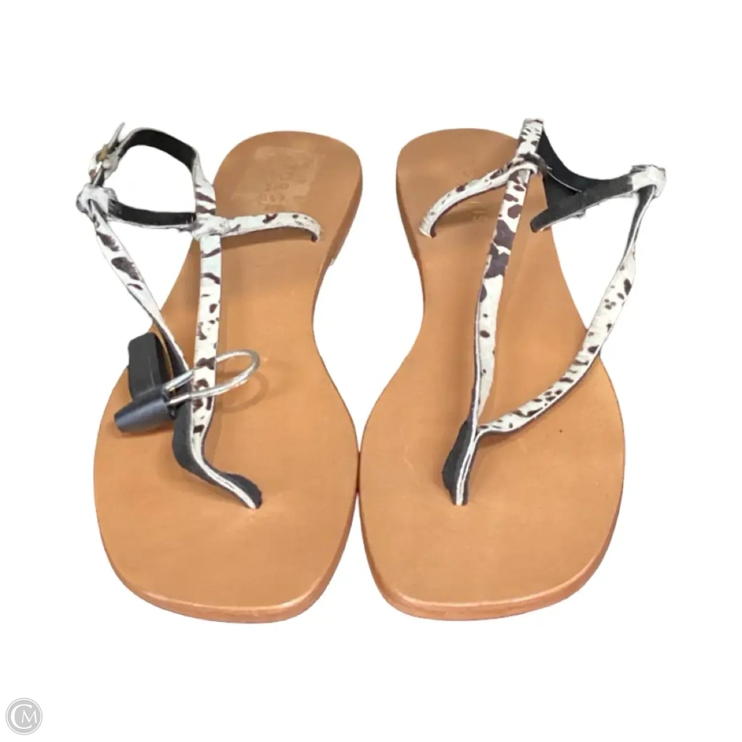 Sandals Flats By Clothes Mentor In Animal Print, Size: 11