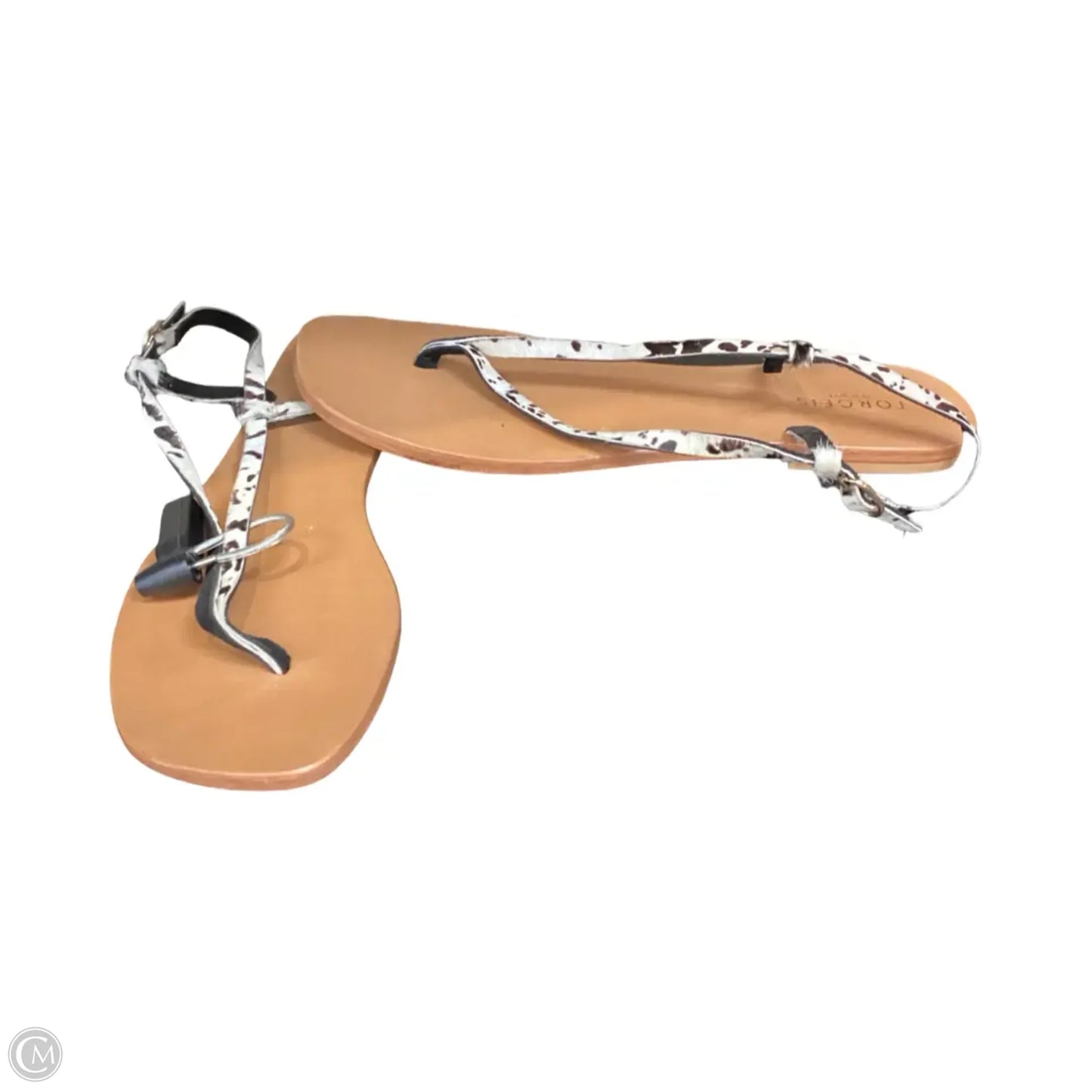 Sandals Flats By Clothes Mentor In Animal Print, Size: 11