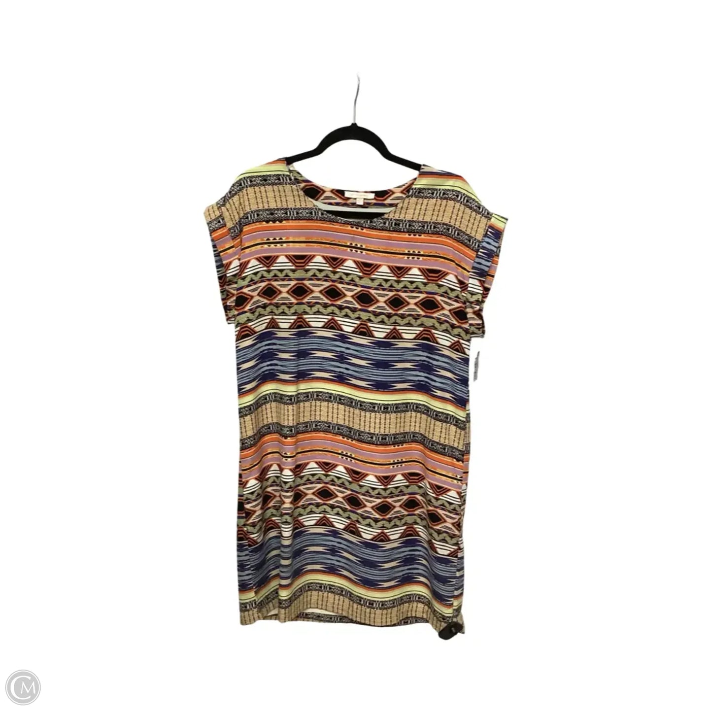 Dress Casual Short By Skies Are Blue In Geometric Pattern, Size: M