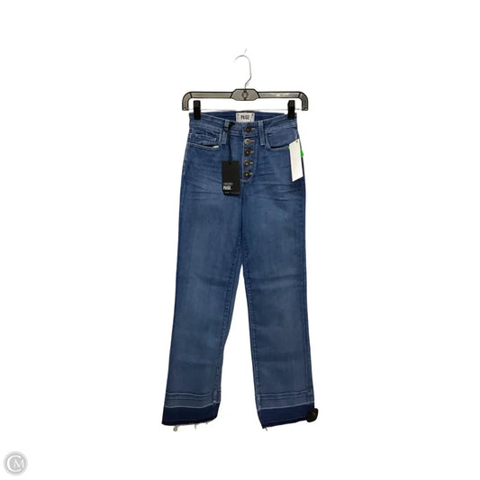 Designer Jeans Cropped By Paige In Blue Denim, Size: 0