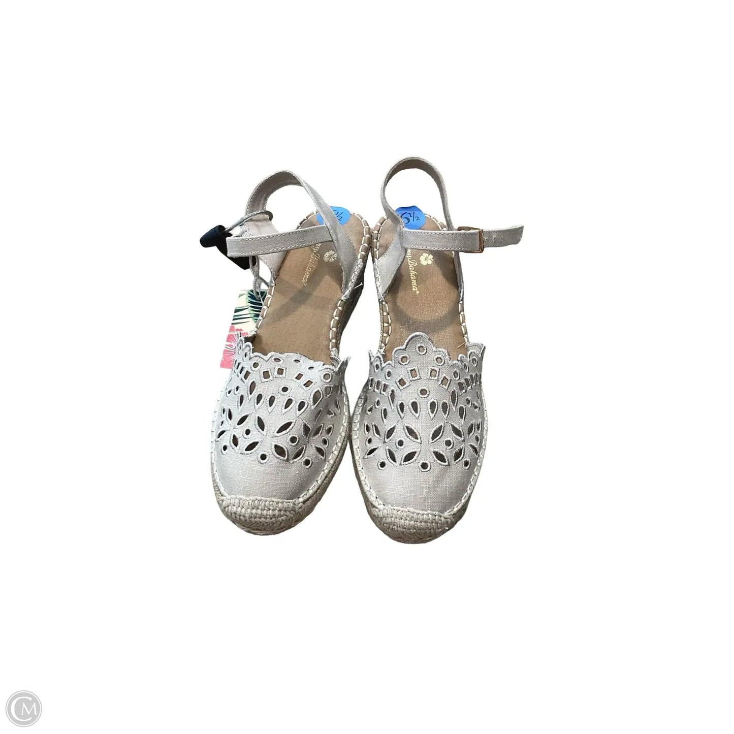 Sandals Heels Wedge By Tommy Bahama In Tan, Size: 6.5