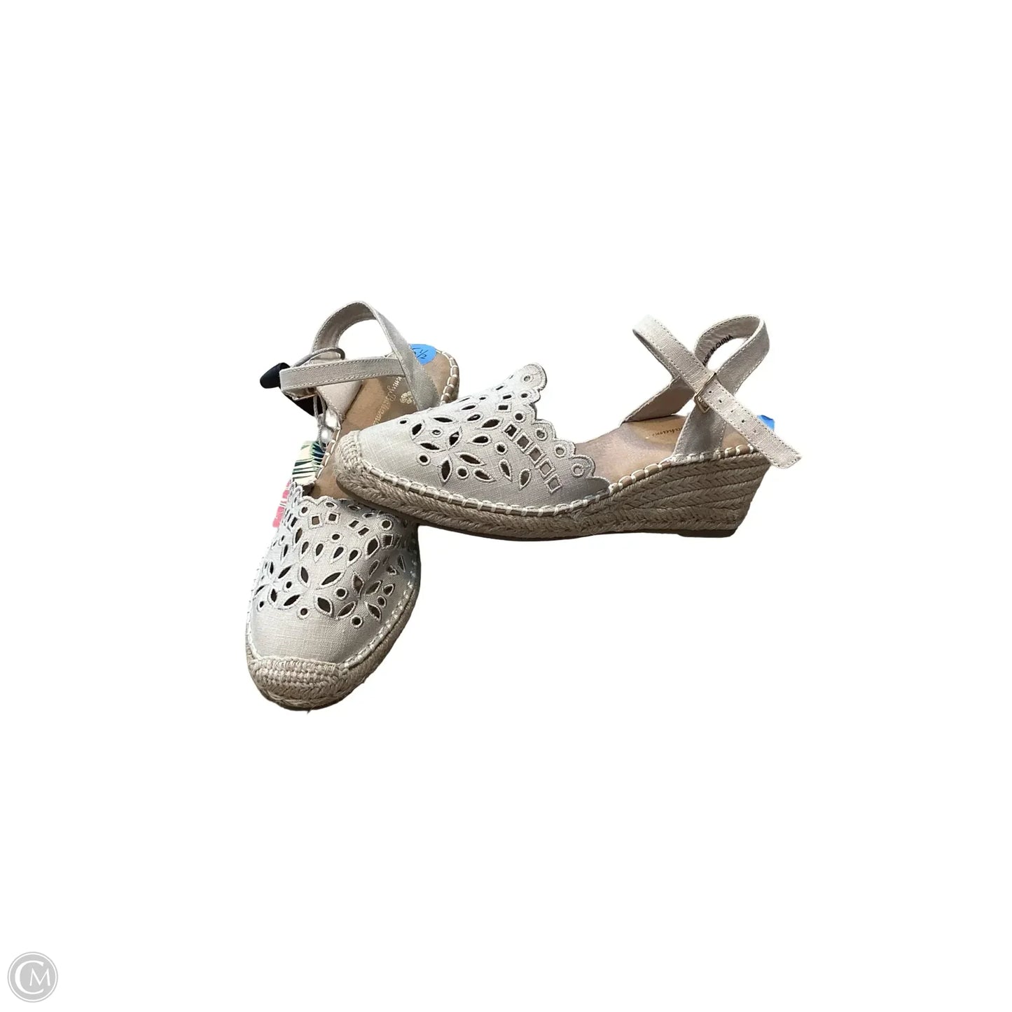 Sandals Heels Wedge By Tommy Bahama In Tan, Size: 6.5