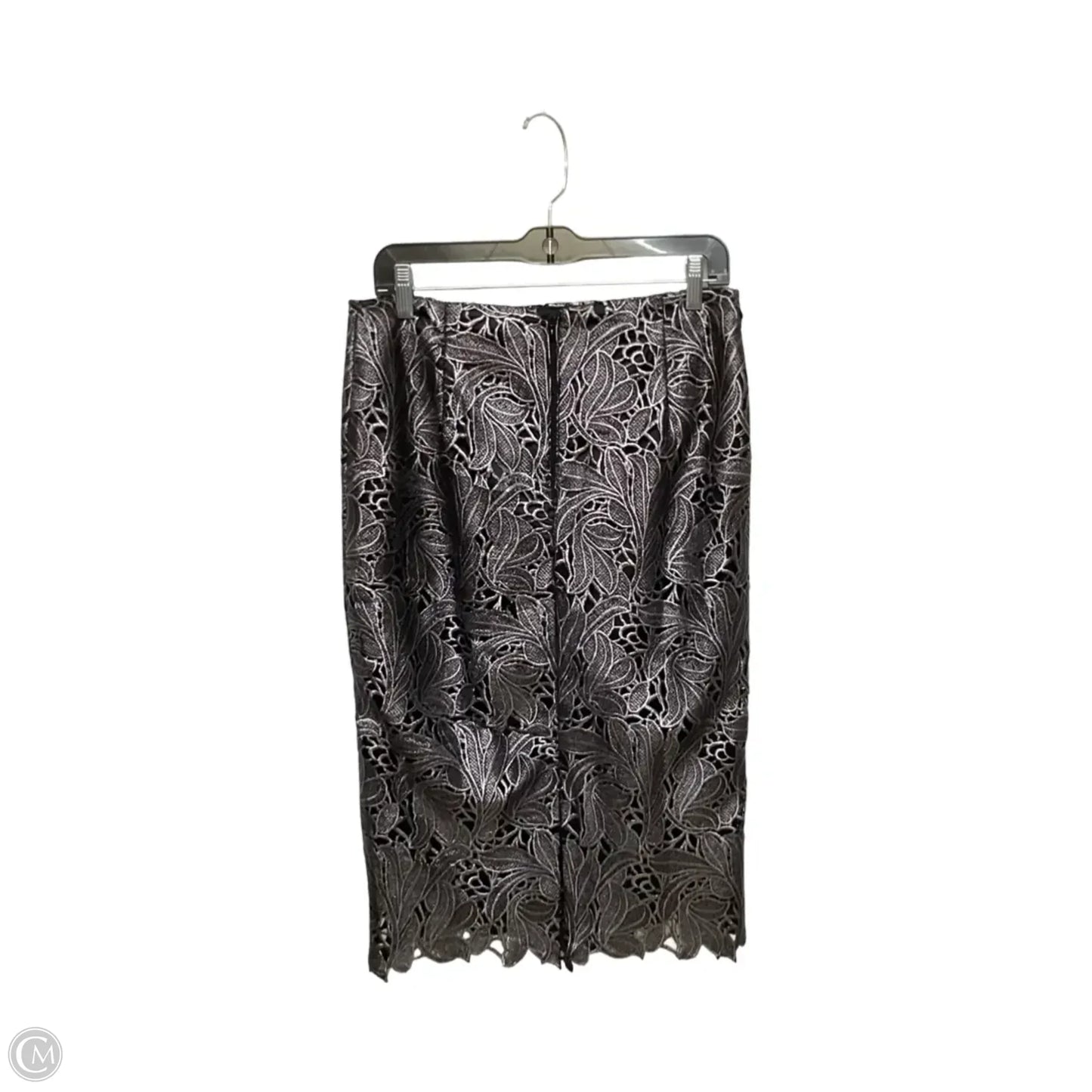 Skirt Midi By White House Black Market In Silver, Size: 8